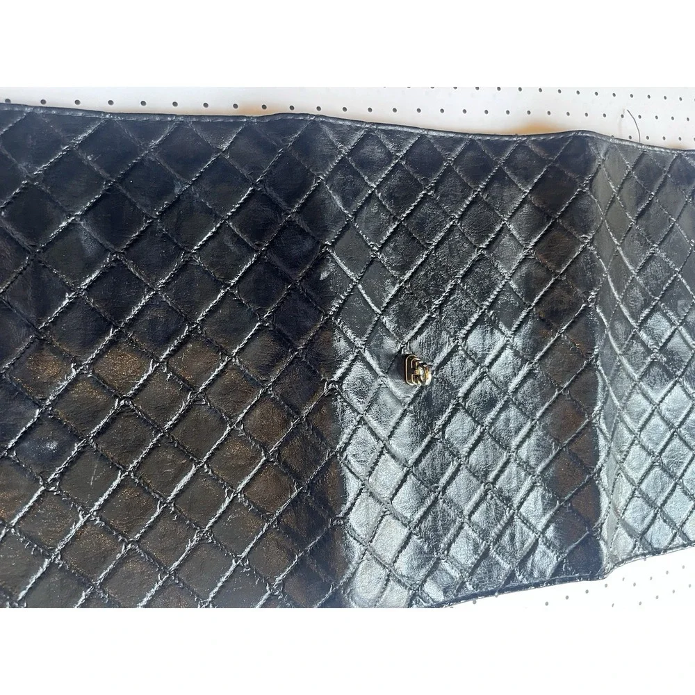 gbh Cosmetics Quilted Makeup Brush Roll Black Faux‎ Leather Case